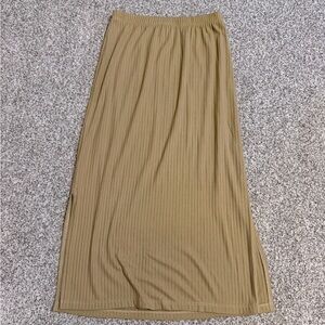 Tan Midi Skirt